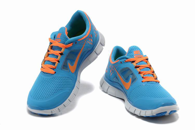 Hot Nike Free5.0 Women Shoes Dodgerblue/Coral